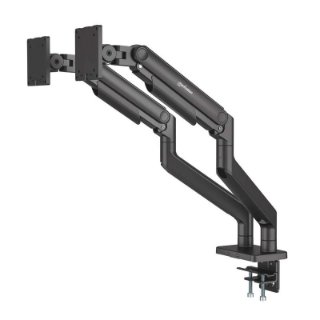 Stalak za monitor MANHATTAN 462587, za dva monitora, stolni, 17" do 45", crni