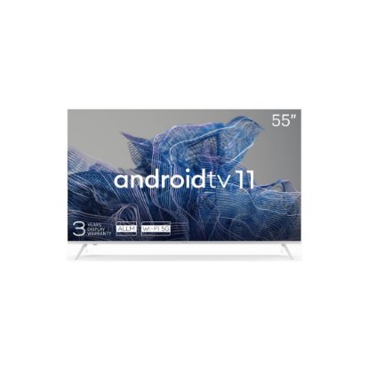 LED TV 55" KIVI 55U750NW, Google TV, 4K UHD, DVB-T2/C/S2, HDMI, WI-FI, USB, bijeli - energetski razred G