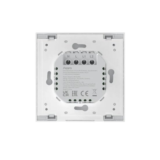 Pametni dupli zidni prekidač AQARA Smart Wall Switch H1, s neutralnom žicom, bijeli
