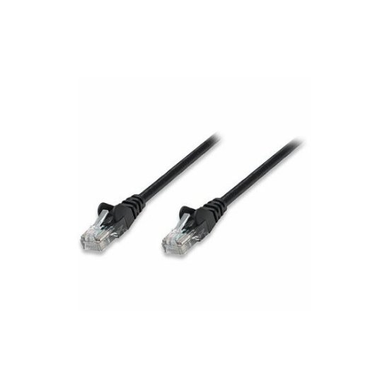 Kabel INTELLINET, patch CAT5e, U/UTP, crni, 10m