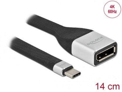 Kabel DELOCK, USB-C (M) na DisplayPort (Ž), DP Alt, 4k, 60 Hz, 14cm