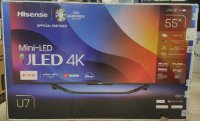 RABLJENI - Mini-LED TV 55" HISENSE 55U7KQ, Smart TV, 4K UHD, 144Hz, DVB-T2/C/S2, HDMI, Wi-Fi, USB, LAN - energetski razred F