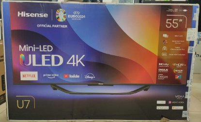 RABLJENI - Mini-LED TV 55" HISENSE 55U7KQ, Smart TV, 4K UHD, 144Hz, DVB-T2/C/S2, HDMI, Wi-Fi, USB, LAN - energetski razred F