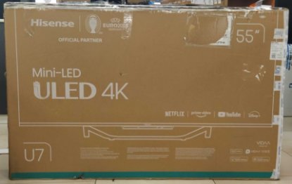 RABLJENI - Mini-LED TV 55" HISENSE 55U7KQ, Smart TV, 4K UHD, 144Hz, DVB-T2/C/S2, HDMI, Wi-Fi, USB, LAN - energetski razred F