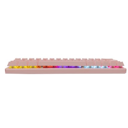 Tipkovnica WHITE SHARK GK-002421 Wakizashi, RGB, plavi switch, mehanička, US layout, roza, USB