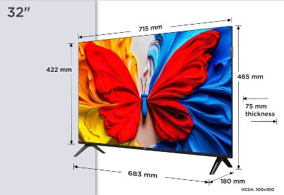 QLED TV 32" TCL 32S5K, DVB-T2/C/S2, FHD, Android TV, WiFi, energetski razred F