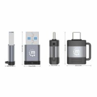 Adapter set MANHATTAN, USB-C (M) na USB-A (Ž) i USB-A (M) na USB-C (Ž)