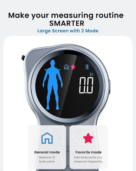 Pametna mjerna traka RENPHO Smart tape measure, za mjerenje dijelova tijela