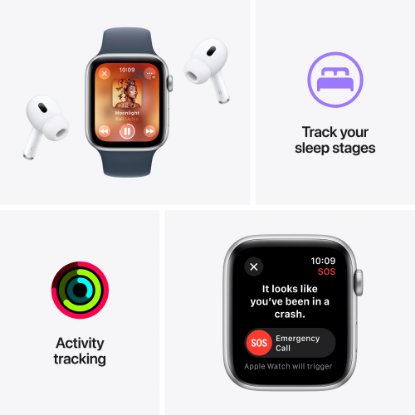 Pametni sat APPLE Watch SE2 V2 GPS, 44mm Starlight Alu Case w Starlight Sport Band - M/L