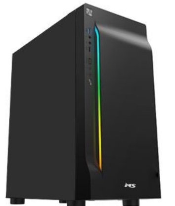 Kućište MS ARMOR V300 gaming, MIDI, ATX, window, crno, bez napajanja
