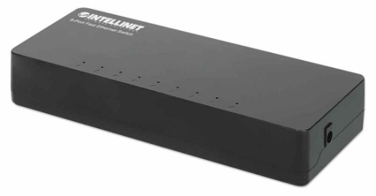 Switch INTELLINET 561730, 10/100 Mbps, 8-port, plastično kućište