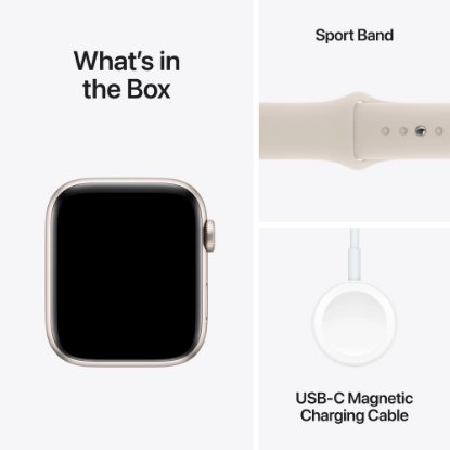 Pametni sat APPLE Watch SE2 V2 GPS, 44mm Starlight Alu Case w Starlight Sport Band - M/L