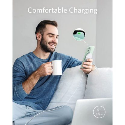 Kućni punjač ANKER PowerWave Select+, A2566G31, magnetni, bežični, plavi