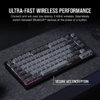 Tipkovnica CORSAIR K65 Plus Wireless, mehanička, bežična, Corsair MLX Red, US Layout, USB, crna