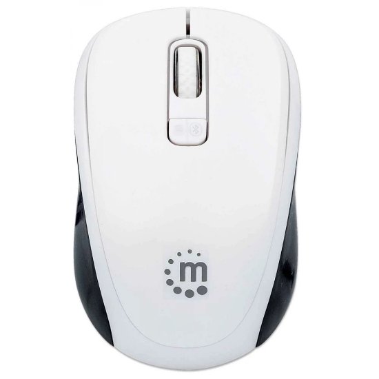 Miš MANHATTAN Dual-mode, optički, 1600dpi, bežični, USB, bijelo-crni