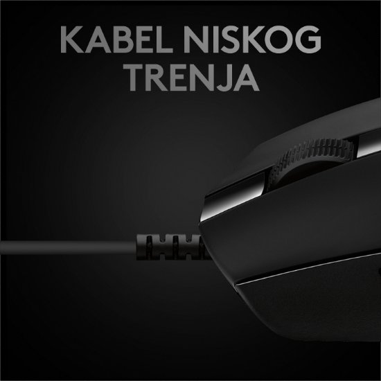 Miš LOGITECH Gaming G PRO HERO, 16000dpi, crni, USB