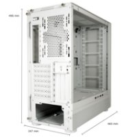 Kućište LC POWER 900W Lumaxx Light ARGB, MIDI, ATX, bijelo, 7 ventilatora, bez napajanja
