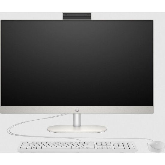 Računalo AiO HP 27-cr0050ny / 27" FHD IPS, Ryzen 5 7520U, 16GB, 1TB SSD, AMD Radeon Graphics, WiFi, tipkovnica, miš, bez OS, bijelo