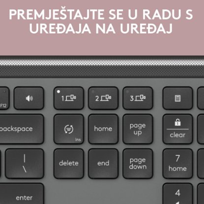 Tipkovnica LOGITECH K950 Signature Slim, bežična, Bolt Receiver USB, crna