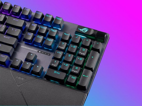 Tipkovnica ASUS ROG Strix Scope II, RGB, mehanička, ROG NX Snow switch, US Layout, crna, USB