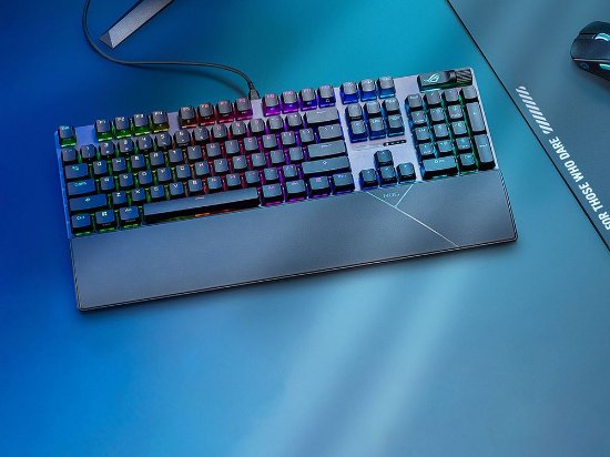 Tipkovnica ASUS ROG Strix Scope II, RGB, mehanička, ROG NX Snow switch, US Layout, crna, USB