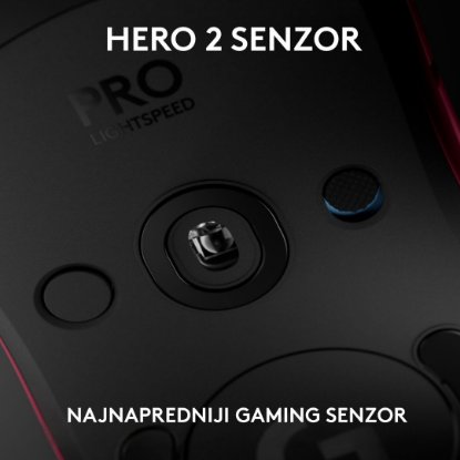 Miš LOGITECH Pro 2 Lightspeed, RGB, optički, bežični, 32000dpi, rozi