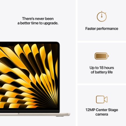 Laptop APPLE MacBook Air mw0y3cr/a / M-Series M4, 16GB, 256GB SSD, Apple 8-Core GPU, 13.6" 2560x1664 IPS, macOS, bež