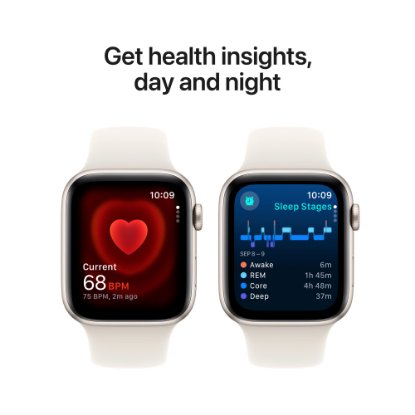 Pametni sat APPLE Watch SE2 V3 GPS, 44mm Starlight Alu Case with Starlight Sport Band - S/M