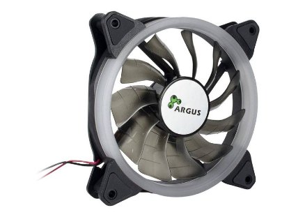 Ventilator INTER-TECH RS-051 ARGUS RGB LED, 120mm, 1200 obr./min, LED, crni