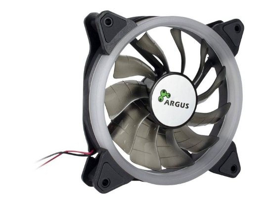 Ventilator INTER-TECH RS-051 ARGUS RGB LED, 120mm, 1200 obr./min, LED, crni