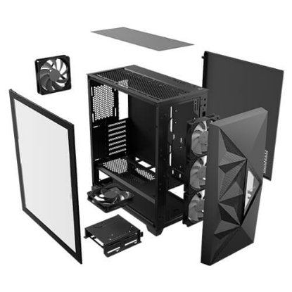 Kućište ANTEC DF800 Flux, MIDI, ATX, crno, bez napajanja