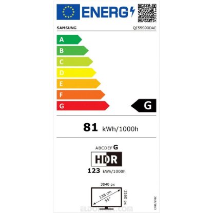 OLED TV 55" SAMSUNG QE55S90DAEXXH, Smart TV, 4K UHD, DVB-T2/C/S2, HDMI, Wi-Fi, BT, USB, energetski razred G