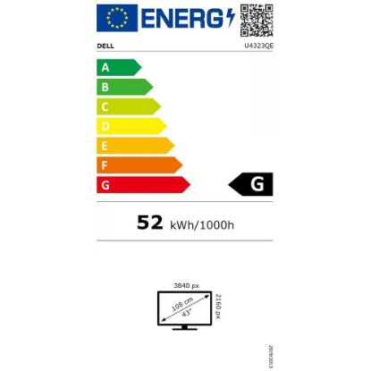 Premium monitor 43" DELL U4323QE, 4K UHD, IPS, 60Hz, 5ms, 350cd/m2, zvučnici, srebrni