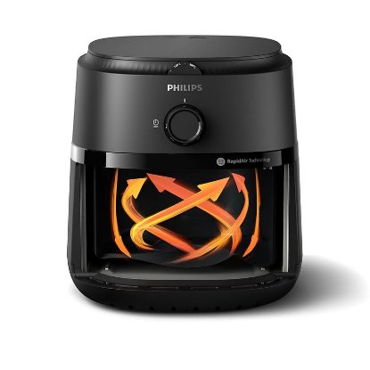 Friteza na vrući zrak PHILIPS NA120/00, Airfryer, 1300 W, 4,2 l, crna