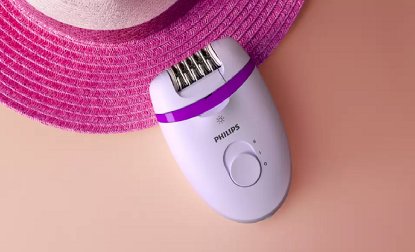Epilator PHILIPS Satinelle Essential s kabelom BRE275/00, bijelo-rozi