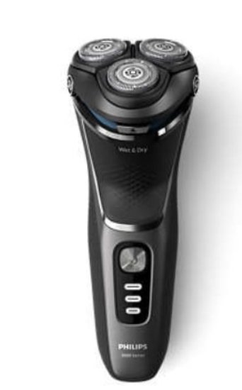 Aparat za brijanje PHILIPS S3343/13, bežična uporaba, za mokro i suho brijanje, crni