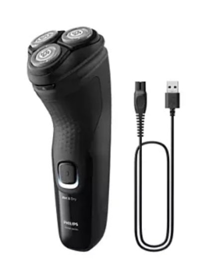 Aparat za brijanje PHILIPS X3001/00, bežična uporaba, za mokro i suho brijanje, crni