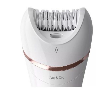 Epilator PHILIPS BRE740/90, bežičan, 12 nastavaka, bijeli