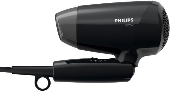Sušilo za kosu PHILIPS BHC010/10, putno, 1200 W, crno