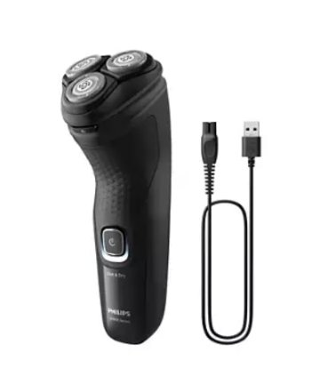 Aparat za brijanje PHILIPS X3051/00, bežična uporaba, za mokro i suho brijanje, crni