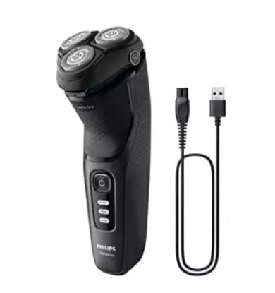 Aparat za brijanje PHILIPS S3244/12, bežična uporaba, za mokro i suho brijanje, crni