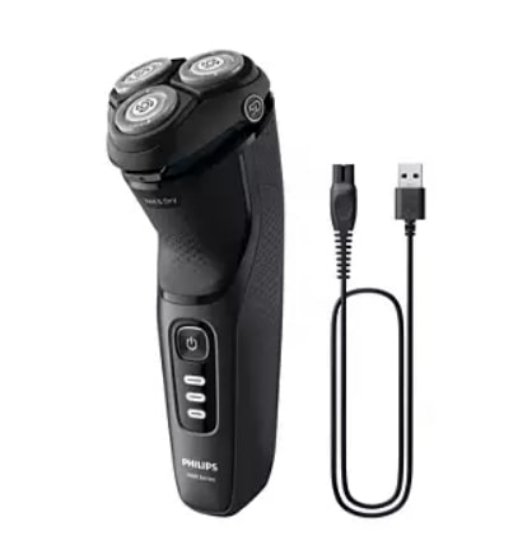 Aparat za brijanje PHILIPS S3244/12, bežična uporaba, za mokro i suho brijanje, crni