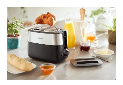 Toster PHILIPS HR2517/90, 830 W, dva otvora, srebrno-crni
