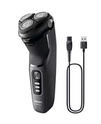Aparat za brijanje PHILIPS S3343/13, bežična uporaba, za mokro i suho brijanje, crni