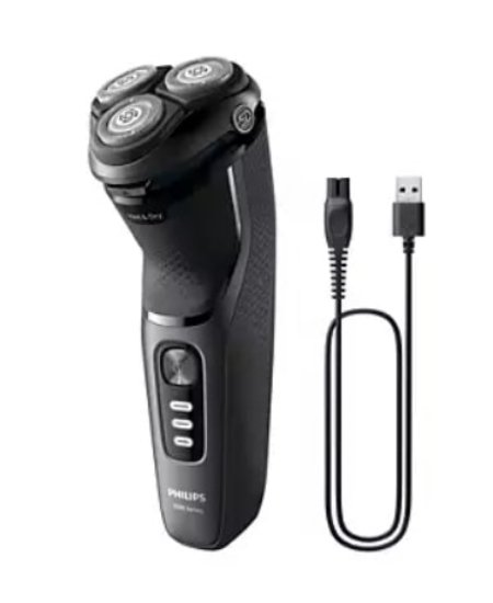 Aparat za brijanje PHILIPS S3343/13, bežična uporaba, za mokro i suho brijanje, crni