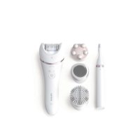 Epilator PHILIPS BRE740/90, bežičan, 12 nastavaka, bijeli