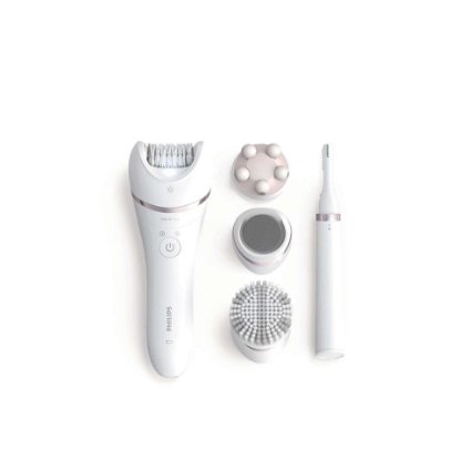 Epilator PHILIPS BRE740/90, bežičan, 12 nastavaka, bijeli