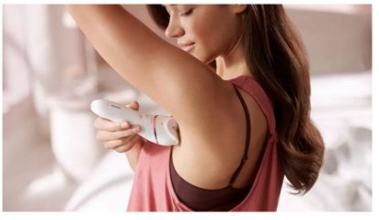 Epilator PHILIPS BRE740/90, bežičan, 12 nastavaka, bijeli