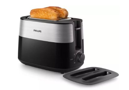 Toster PHILIPS HR2517/90, 830 W, dva otvora, srebrno-crni