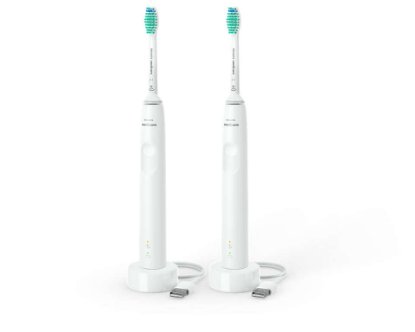 Električne četkice za zube PHILIPS HX3675/13, sonične, QuadPacer i SmarTimer, 2 kom, bijele